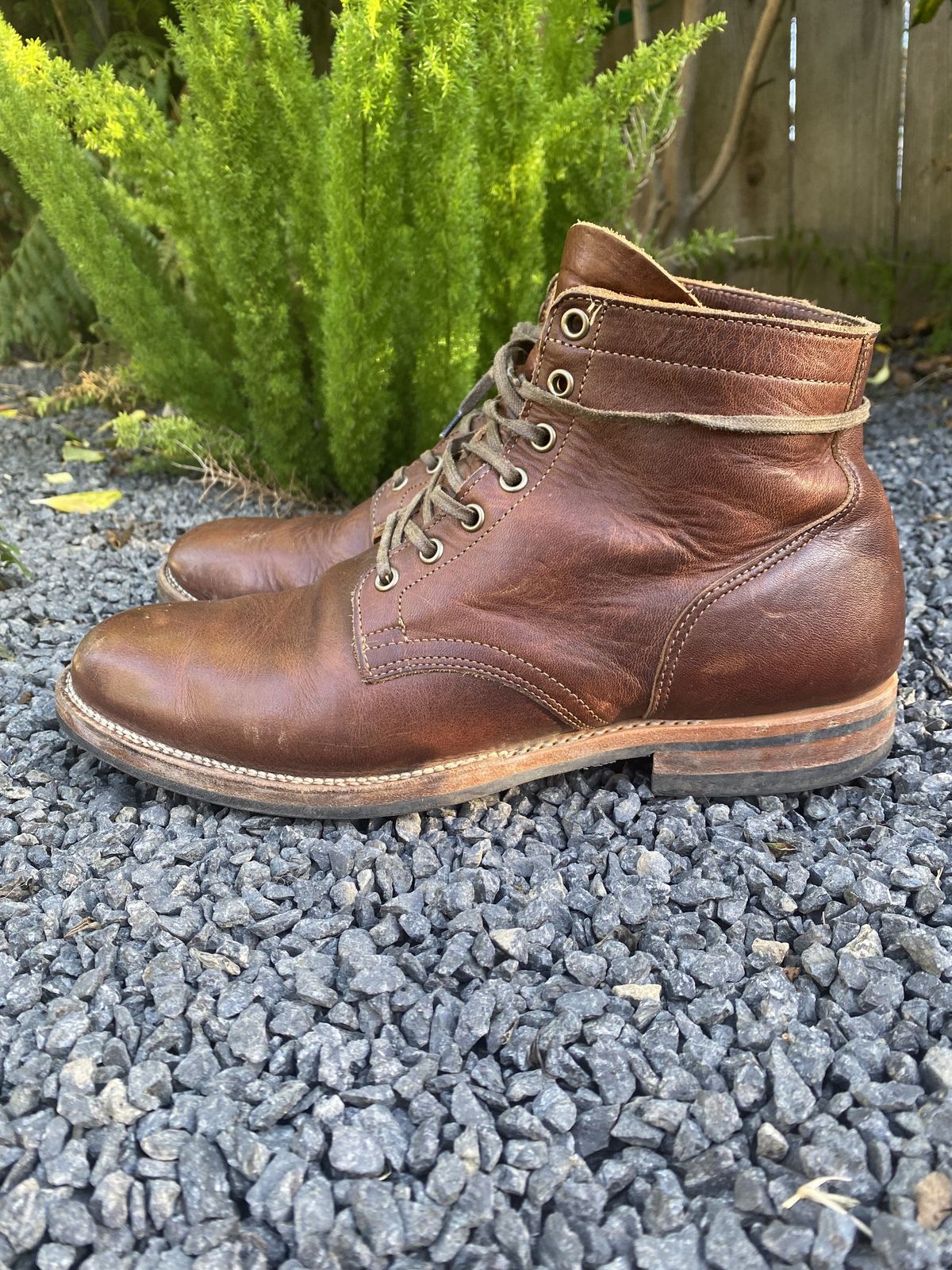 Photo by patinathunderdome on November 4, 2021 of the Viberg Service Boot in Horween Dark Rubber Dublin.