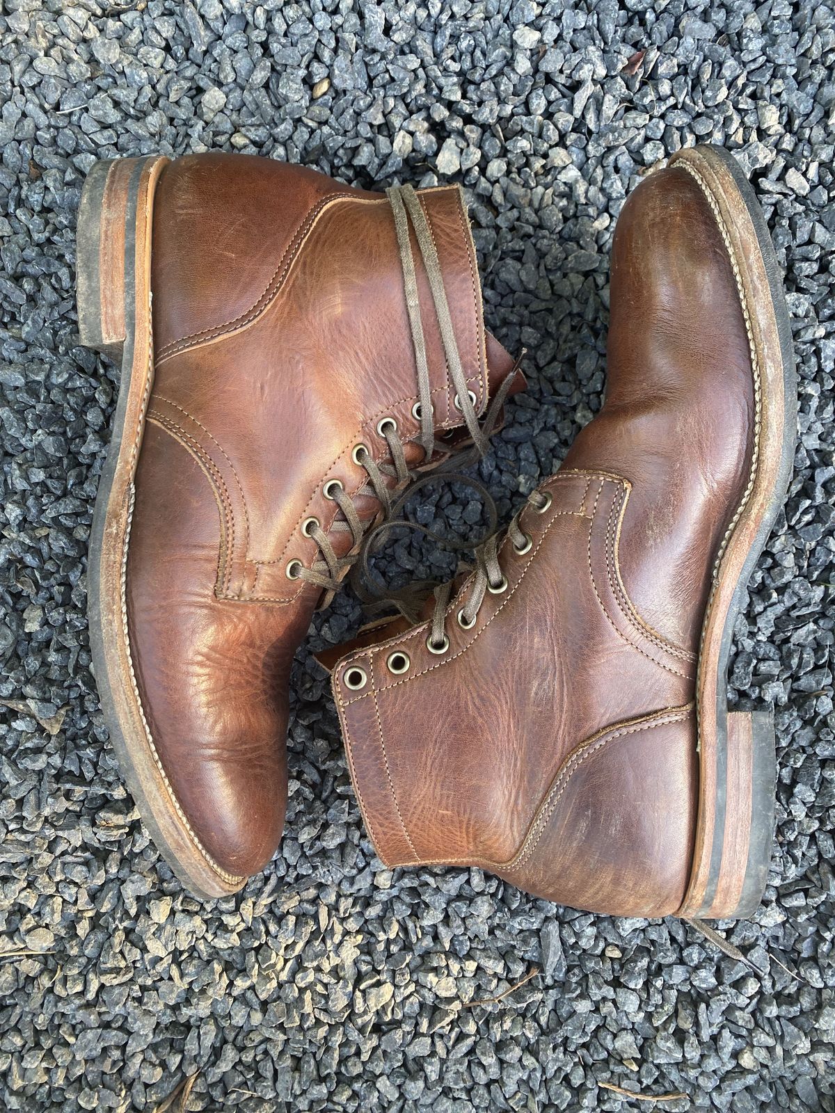 Photo by patinathunderdome on November 4, 2021 of the Viberg Service Boot in Horween Dark Rubber Dublin.