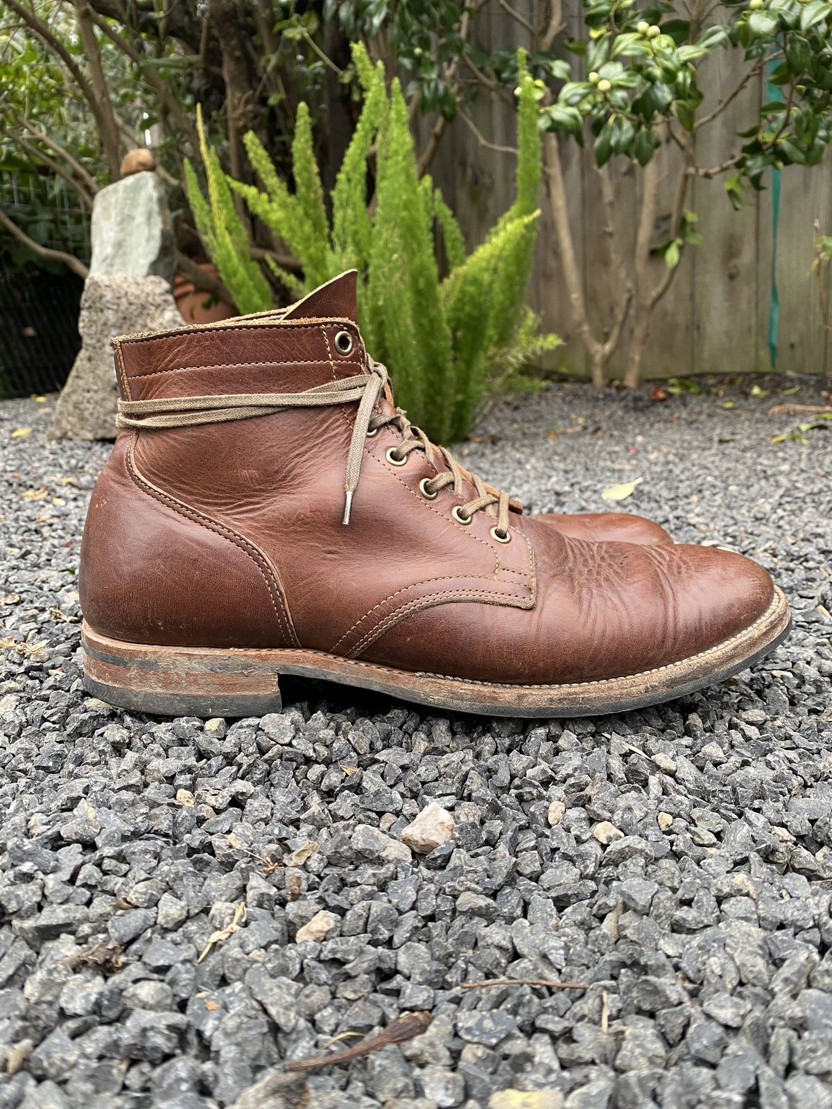 Photo by patinathunderdome on January 6, 2022 of the Viberg Service Boot in Horween Dark Rubber Dublin.