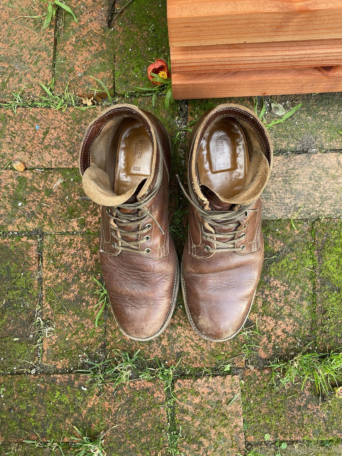 Photo by patinathunderdome on February 6, 2022 of the Viberg Service Boot in Horween Dark Rubber Dublin.