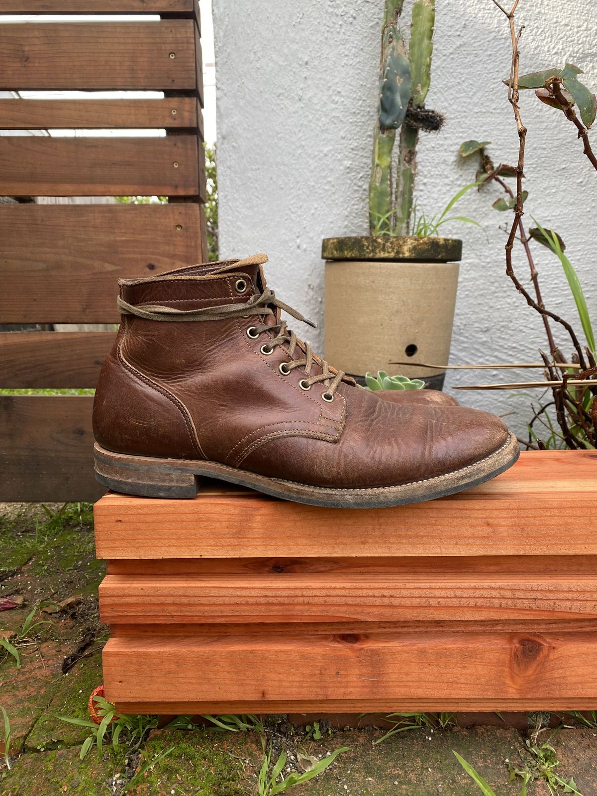 Photo by patinathunderdome on February 6, 2022 of the Viberg Service Boot in Horween Dark Rubber Dublin.