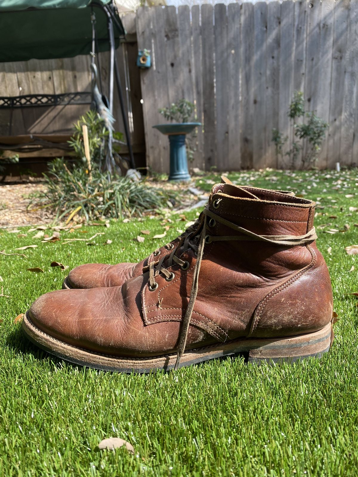 Photo by patinathunderdome on March 5, 2022 of the Viberg Service Boot in Horween Dark Rubber Dublin.