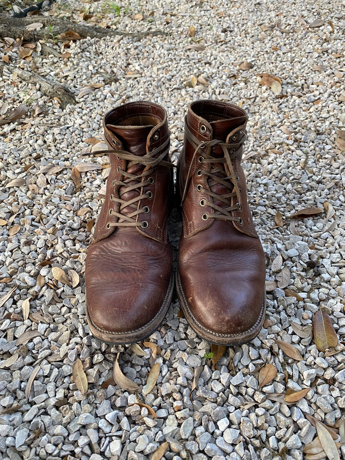 Photo by patinathunderdome on April 6, 2022 of the Viberg Service Boot in Horween Dark Rubber Dublin.