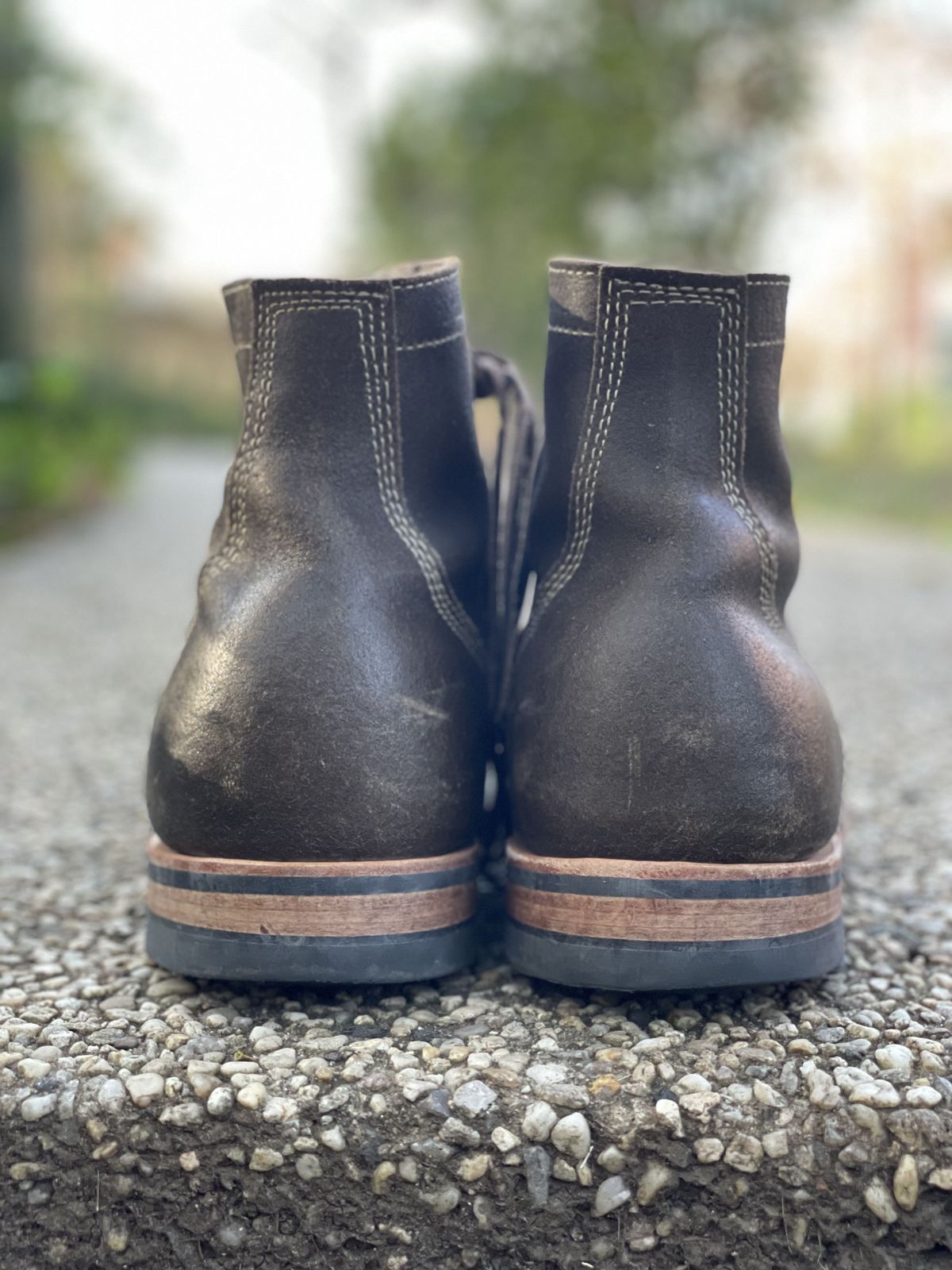 Photo by patinathunderdome on December 5, 2021 of the White's MP-M1TC in Horween Olive Waxed Flesh.