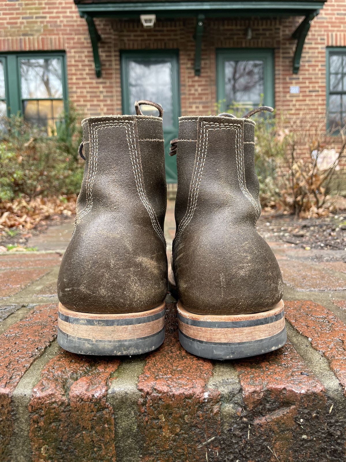 Photo by patinathunderdome on January 5, 2022 of the White's MP-M1TC in Horween Olive Waxed Flesh.