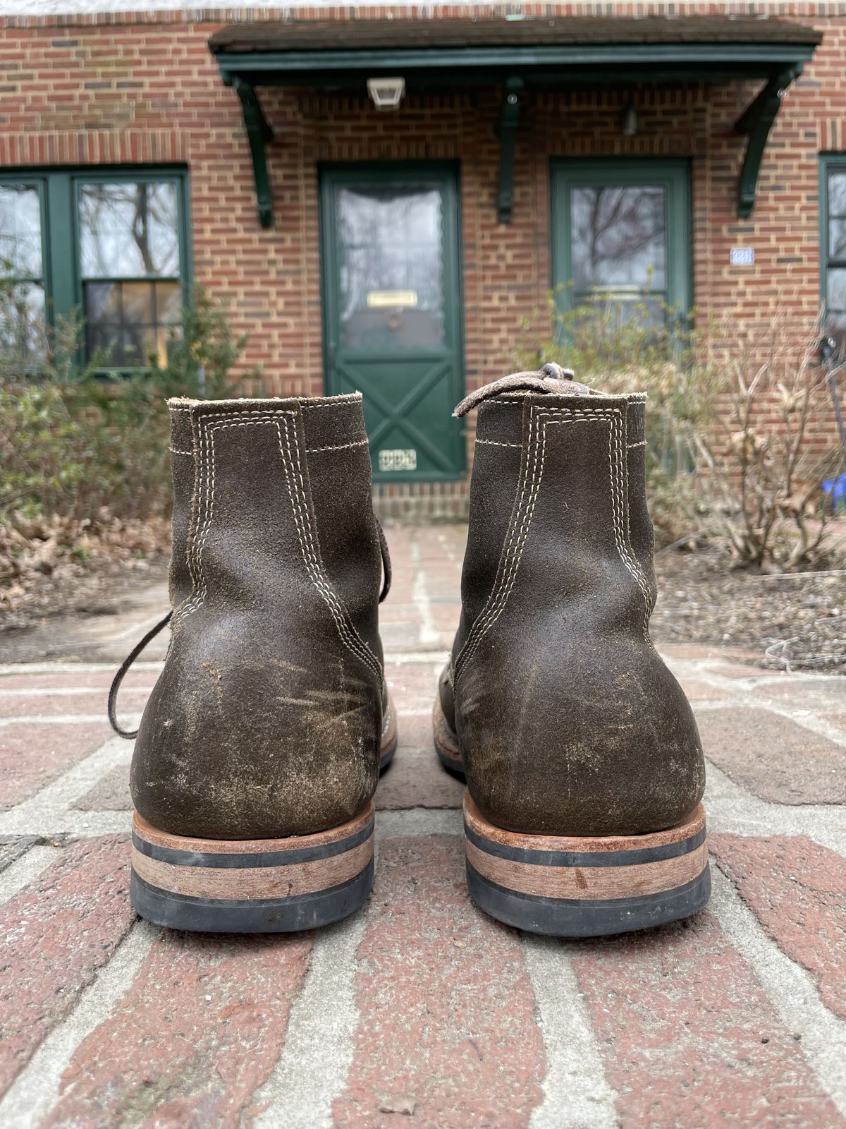 Photo by patinathunderdome on March 5, 2022 of the White's MP-M1TC in Horween Olive Waxed Flesh.