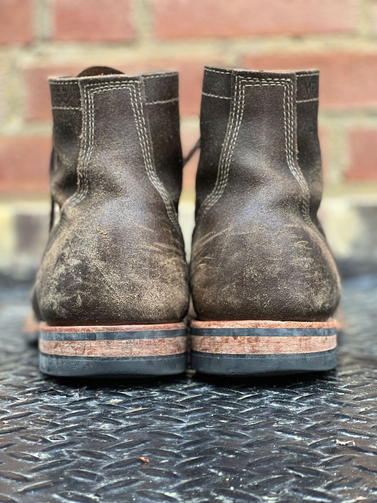 Photo by patinathunderdome on May 5, 2022 of the White's MP-M1TC in Horween Olive Waxed Flesh.