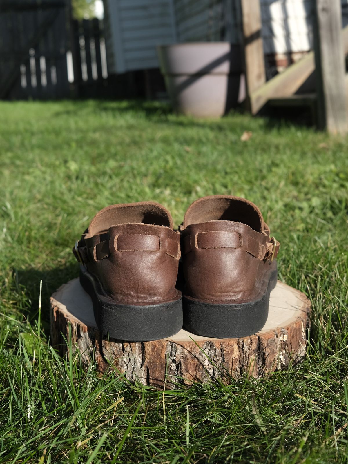 Photo by patinathunderdome on October 1, 2021 of the Aurora Shoe Co. Middle English in Horween Brown Chromexcel.