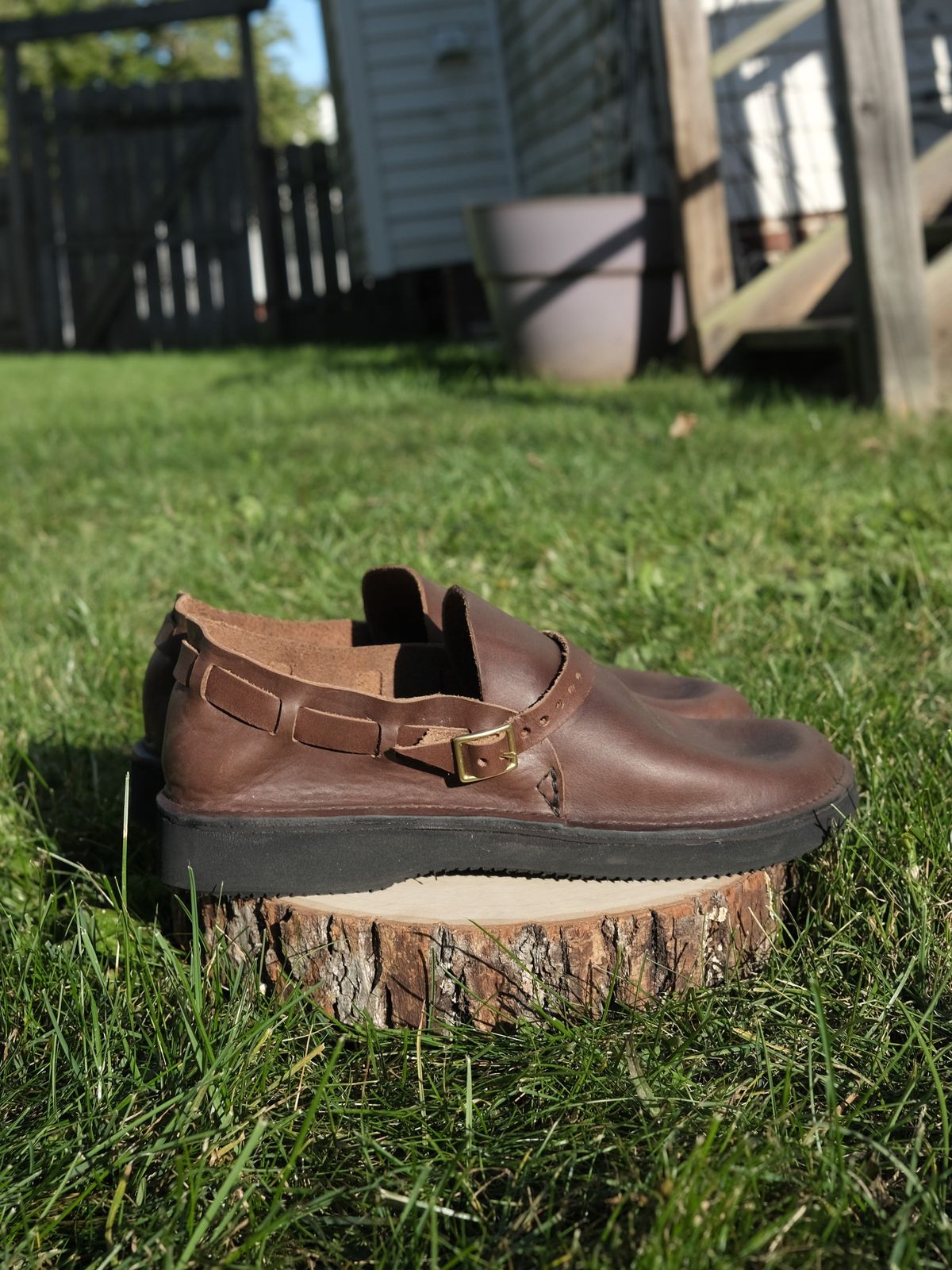 Photo by patinathunderdome on October 1, 2021 of the Aurora Shoe Co. Middle English in Horween Brown Chromexcel.