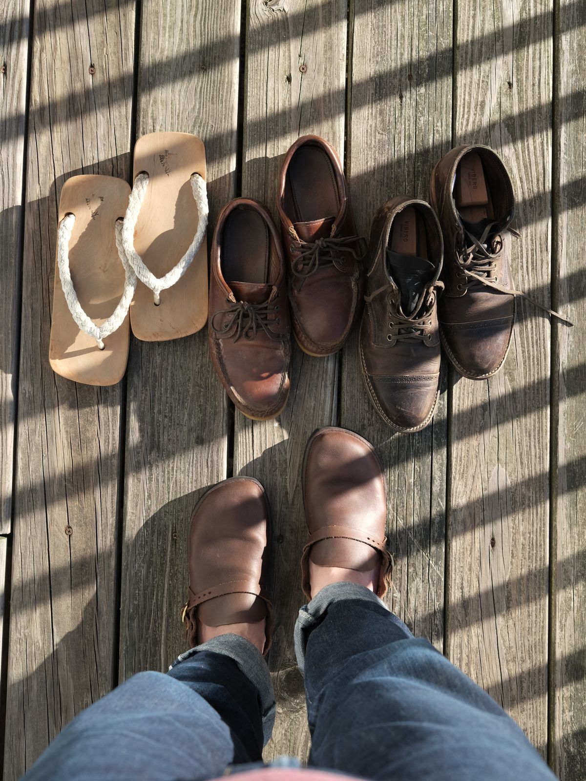 Photo by patinathunderdome on October 1, 2021 of the Aurora Shoe Co. Middle English in Horween Brown Chromexcel.