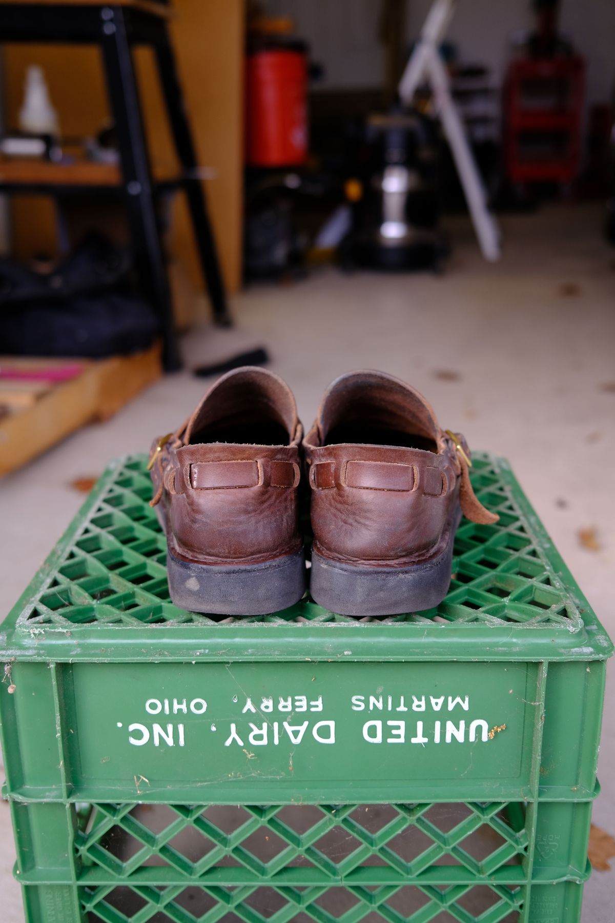 Photo by patinathunderdome on December 4, 2021 of the Aurora Shoe Co. Middle English in Horween Brown Chromexcel.