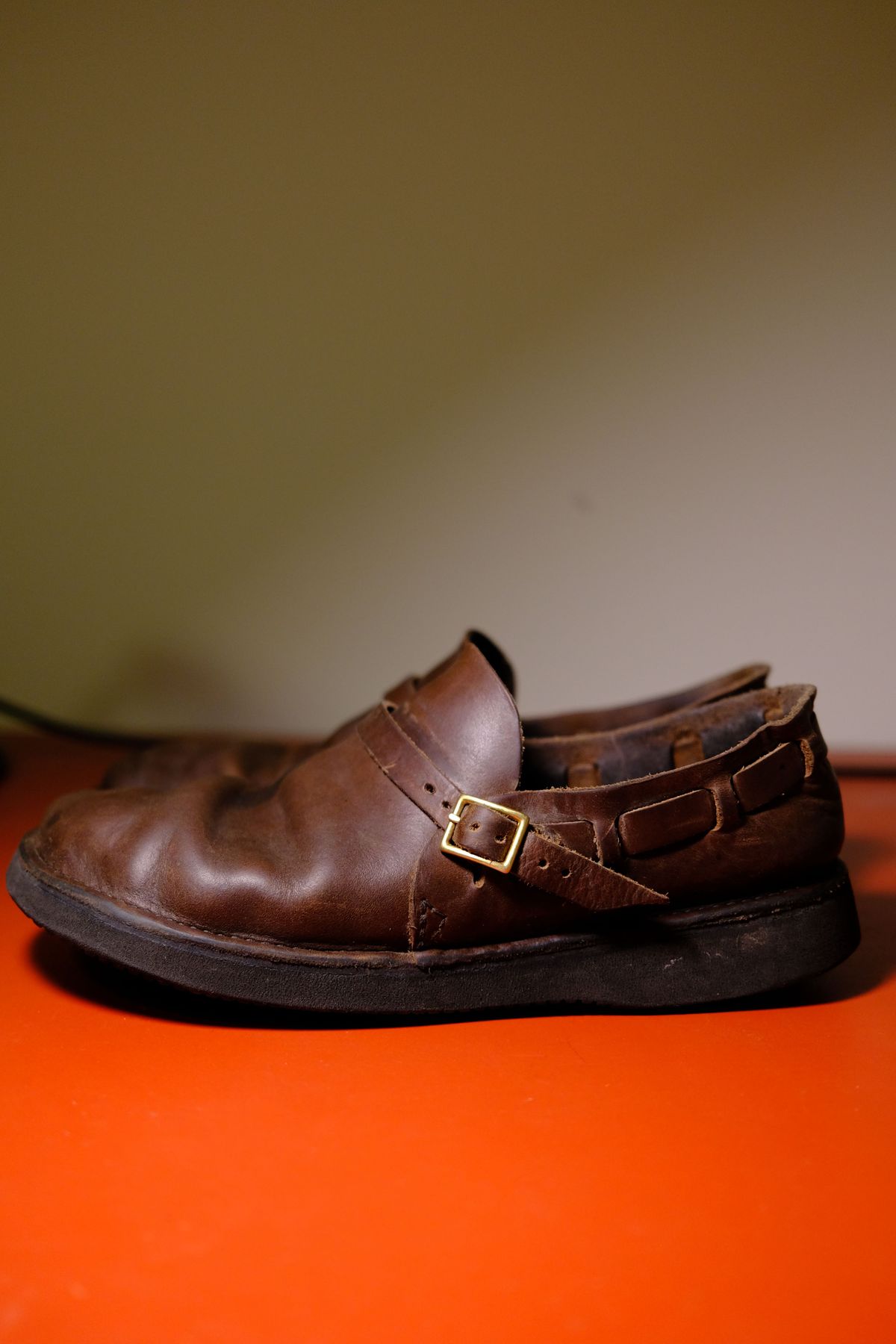 Photo by patinathunderdome on February 5, 2022 of the Aurora Shoe Co. Middle English in Horween Brown Chromexcel.