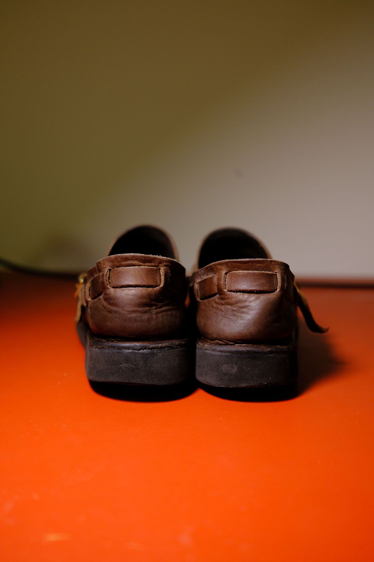 Photo by patinathunderdome on February 5, 2022 of the Aurora Shoe Co. Middle English in Horween Brown Chromexcel.