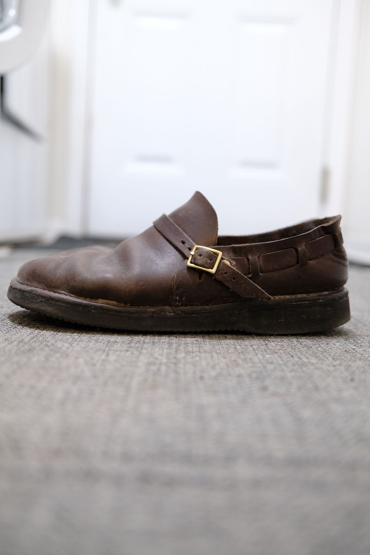 Photo by patinathunderdome on March 6, 2022 of the Aurora Shoe Co. Middle English in Horween Brown Chromexcel.