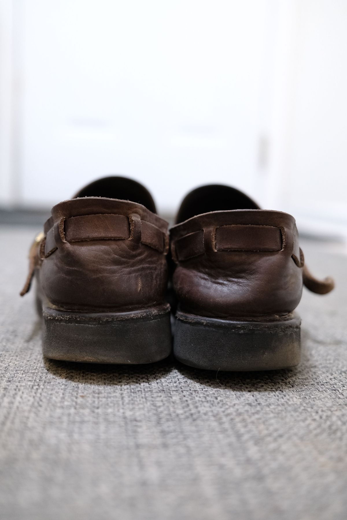 Photo by patinathunderdome on March 6, 2022 of the Aurora Shoe Co. Middle English in Horween Brown Chromexcel.