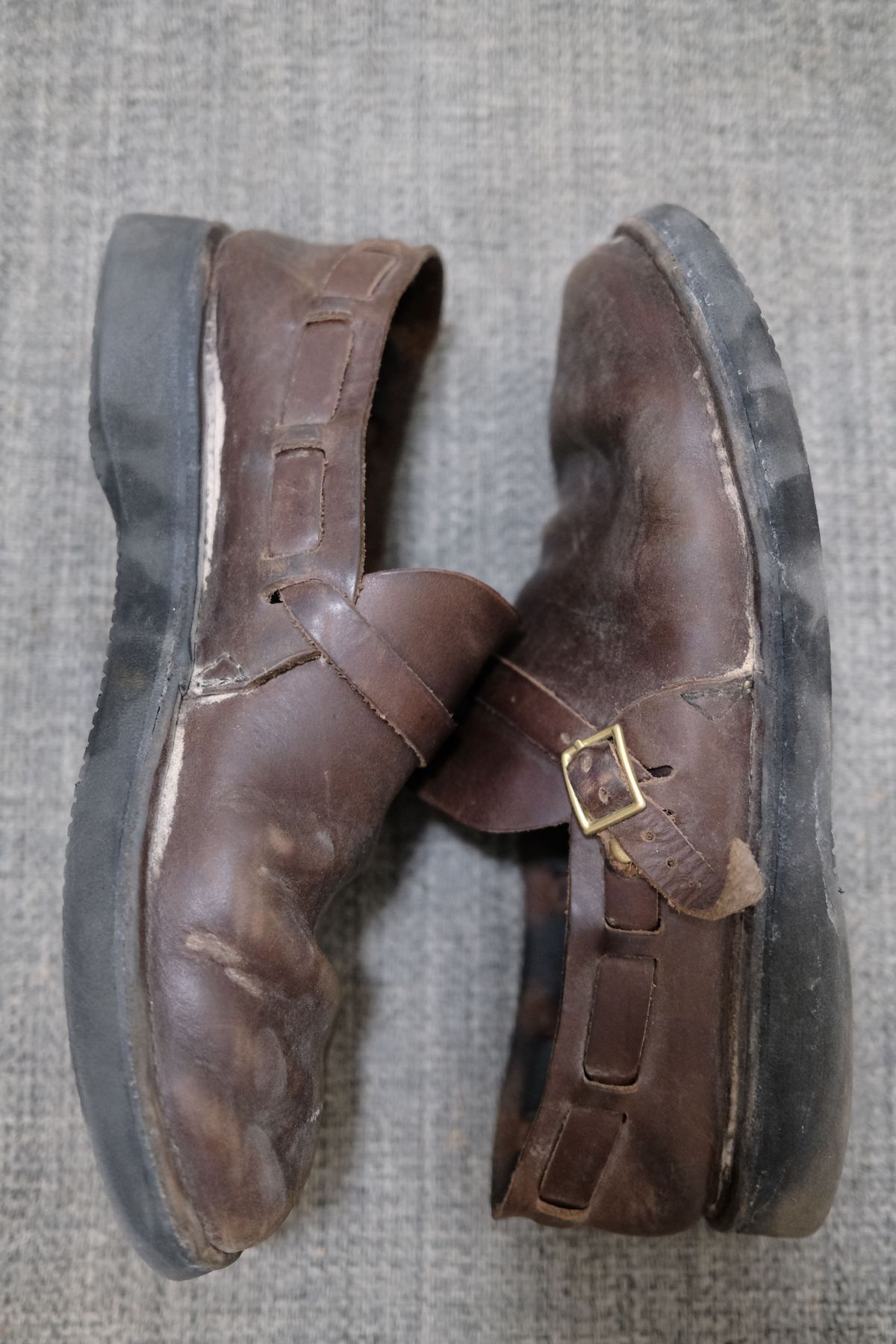 Photo by patinathunderdome on March 6, 2022 of the Aurora Shoe Co. Middle English in Horween Brown Chromexcel.