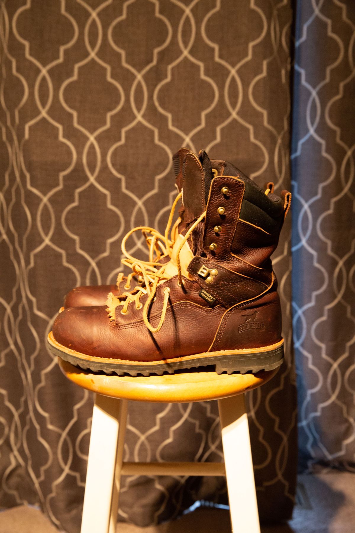 Photo by patinathunderdome on November 1, 2021 of the Irish Setter Mesabi in Brown Full Grain Waterproof.