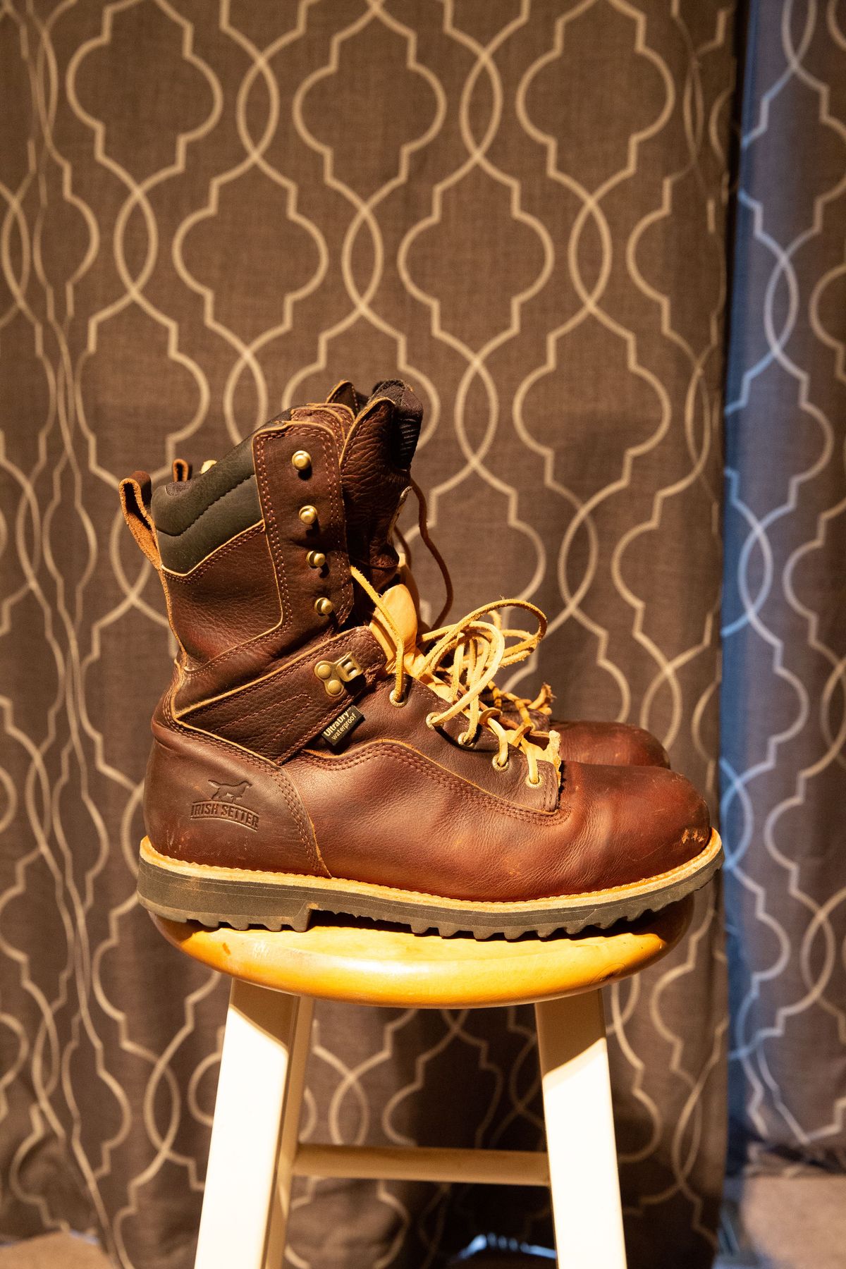 Photo by patinathunderdome on November 1, 2021 of the Irish Setter Mesabi in Brown Full Grain Waterproof.