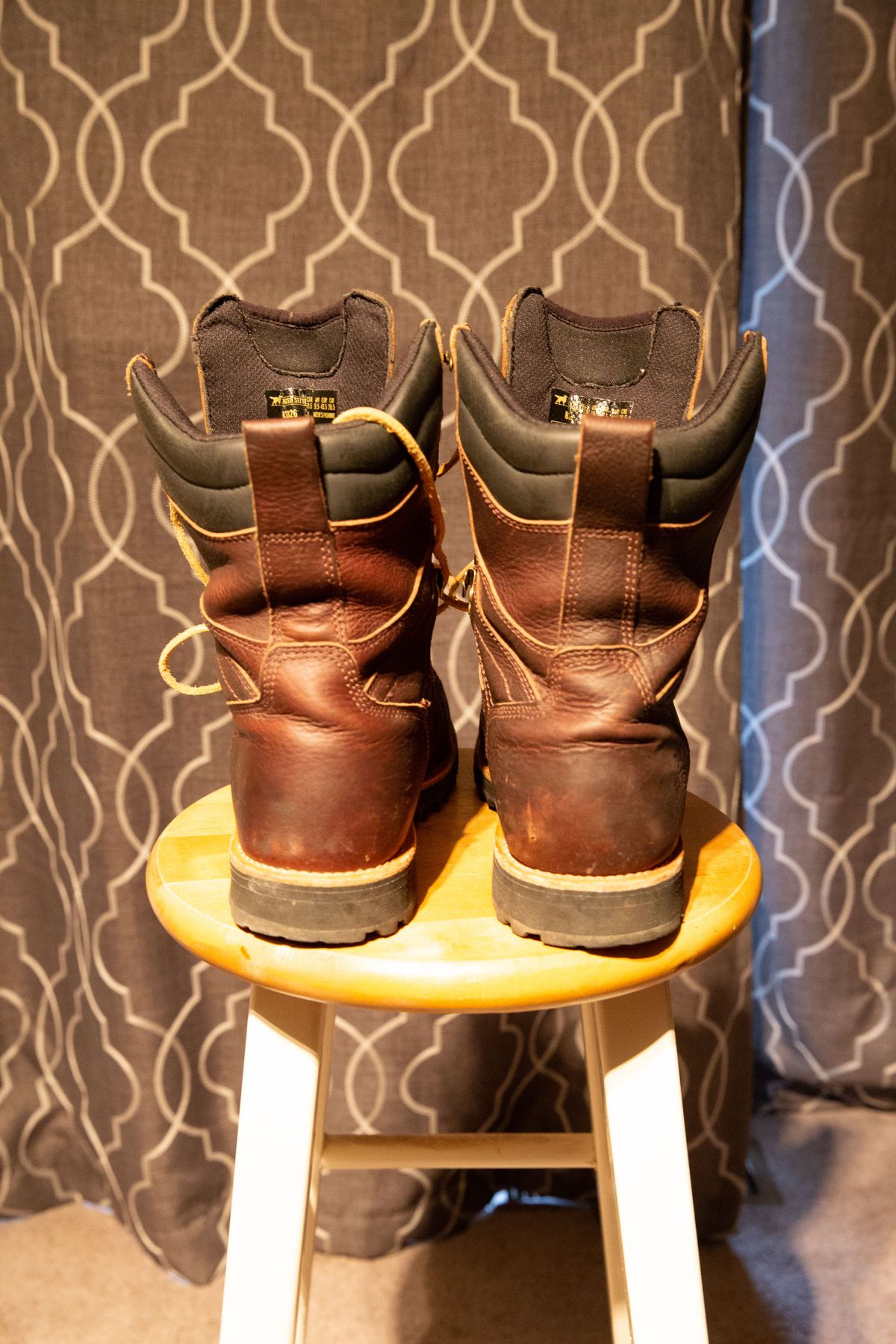 Photo by patinathunderdome on November 1, 2021 of the Irish Setter Mesabi in Brown Full Grain Waterproof.