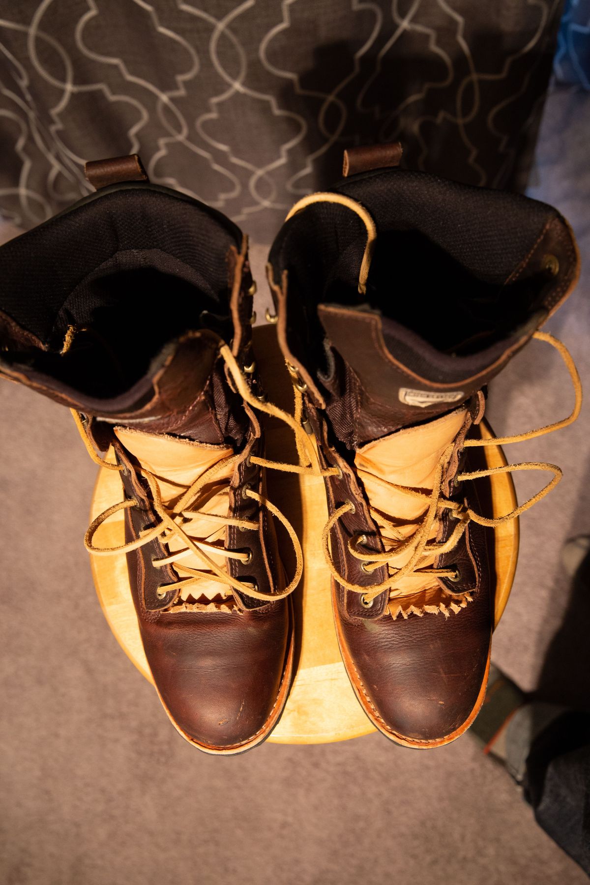 Photo by patinathunderdome on November 1, 2021 of the Irish Setter Mesabi in Brown Full Grain Waterproof.