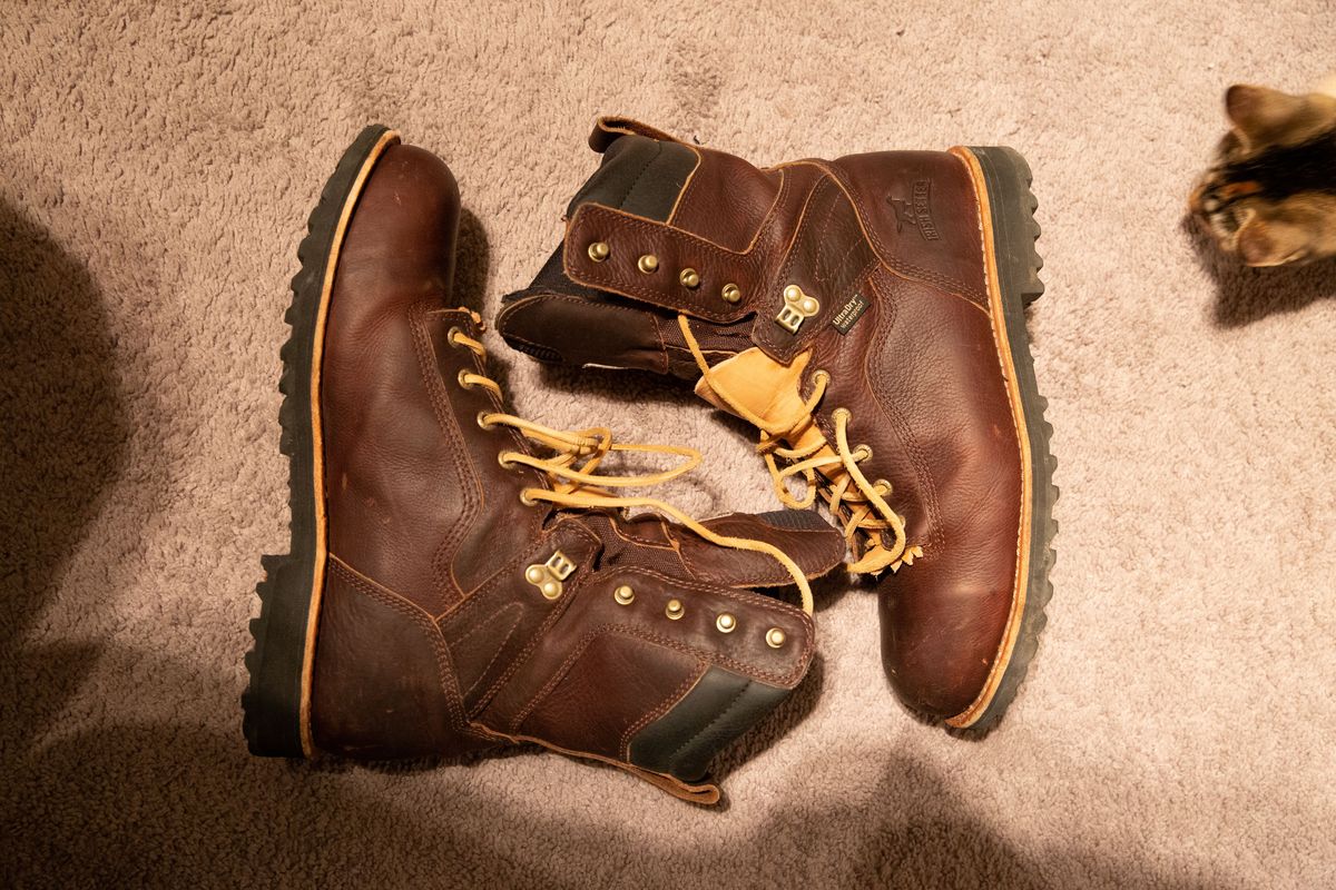 Photo by patinathunderdome on November 1, 2021 of the Irish Setter Mesabi in Brown Full Grain Waterproof.