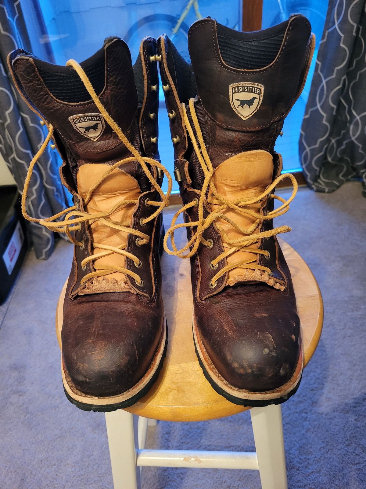 Photo by patinathunderdome on January 3, 2022 of the Irish Setter Mesabi in Brown Full Grain Waterproof.