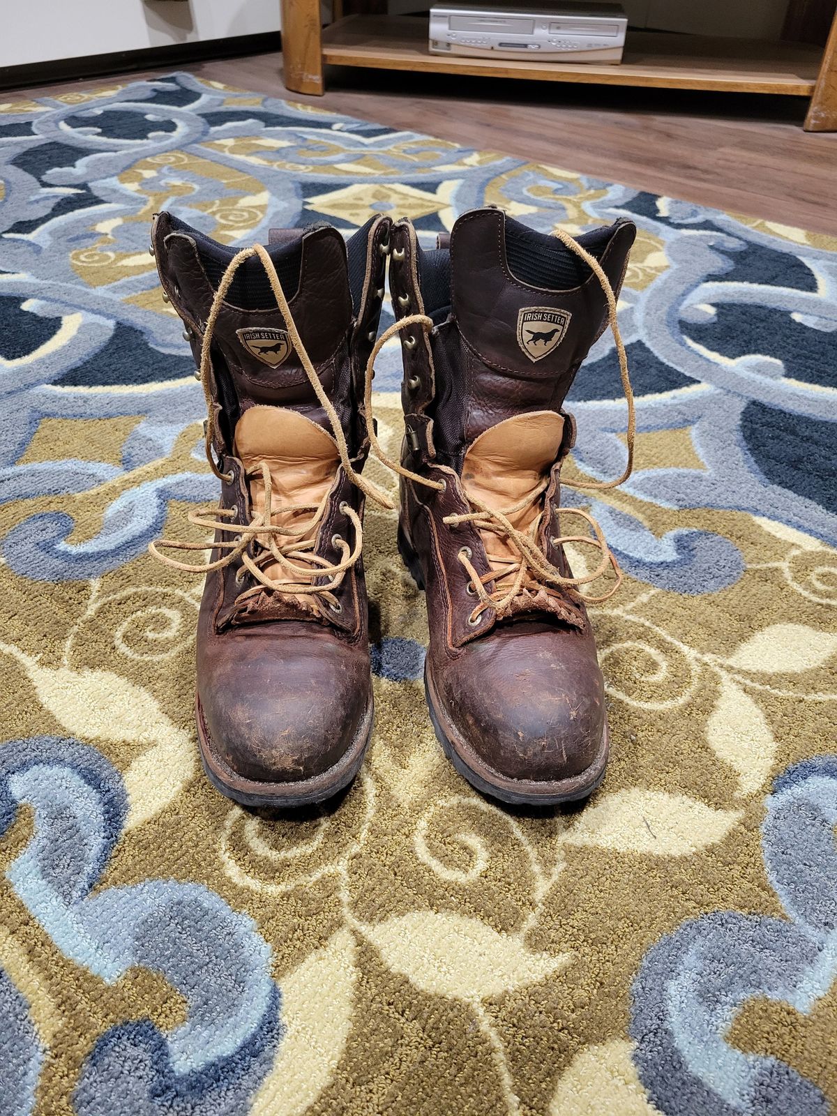 Photo by patinathunderdome on March 4, 2022 of the Irish Setter Mesabi in Brown Full Grain Waterproof.