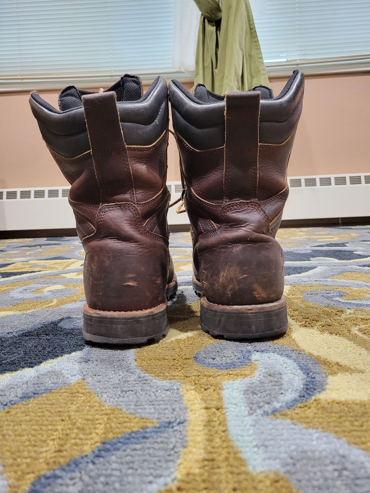 Photo by patinathunderdome on March 4, 2022 of the Irish Setter Mesabi in Brown Full Grain Waterproof.