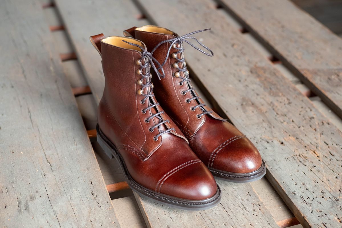 Photo by patinathunderdome on September 30, 2021 of the Edward Green Ambleside in Horween Bracken Lux Calfskin.