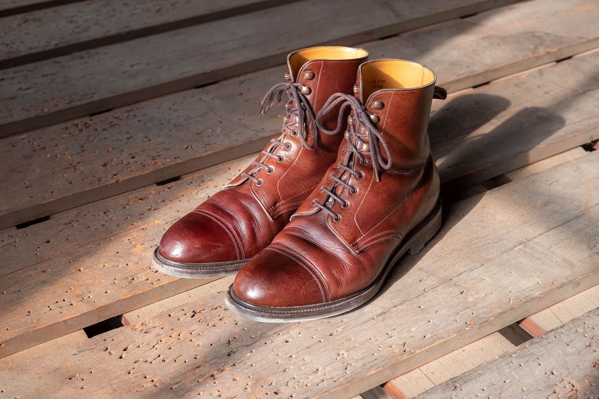 Photo by patinathunderdome on November 5, 2021 of the Edward Green Ambleside in Horween Bracken Lux Calfskin.