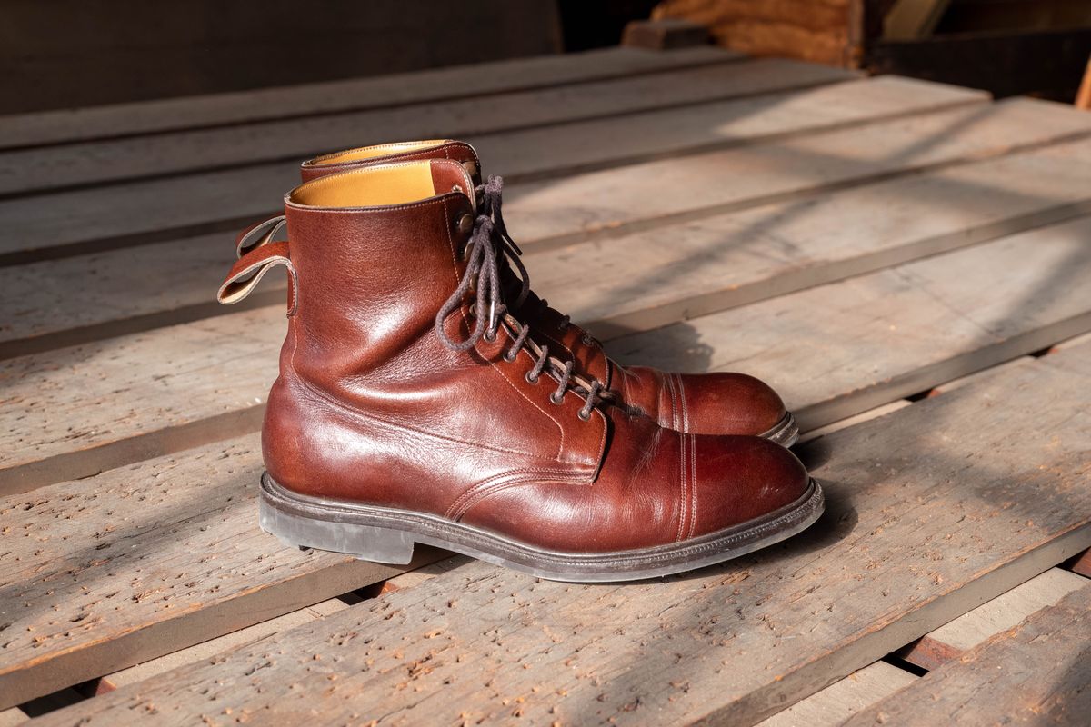 Photo by patinathunderdome on November 5, 2021 of the Edward Green Ambleside in Horween Bracken Lux Calfskin.