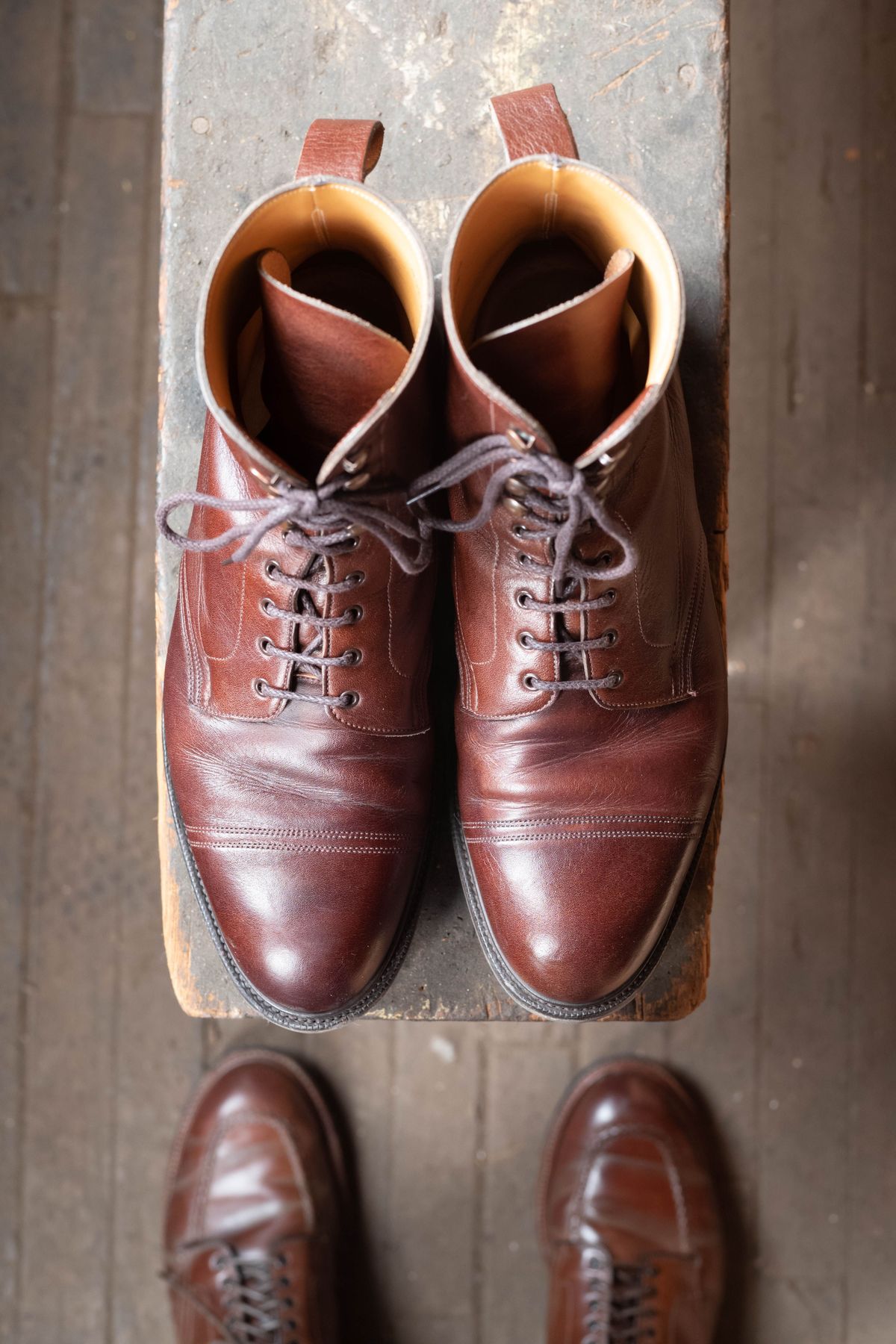 Photo by patinathunderdome on November 5, 2021 of the Edward Green Ambleside in Horween Bracken Lux Calfskin.