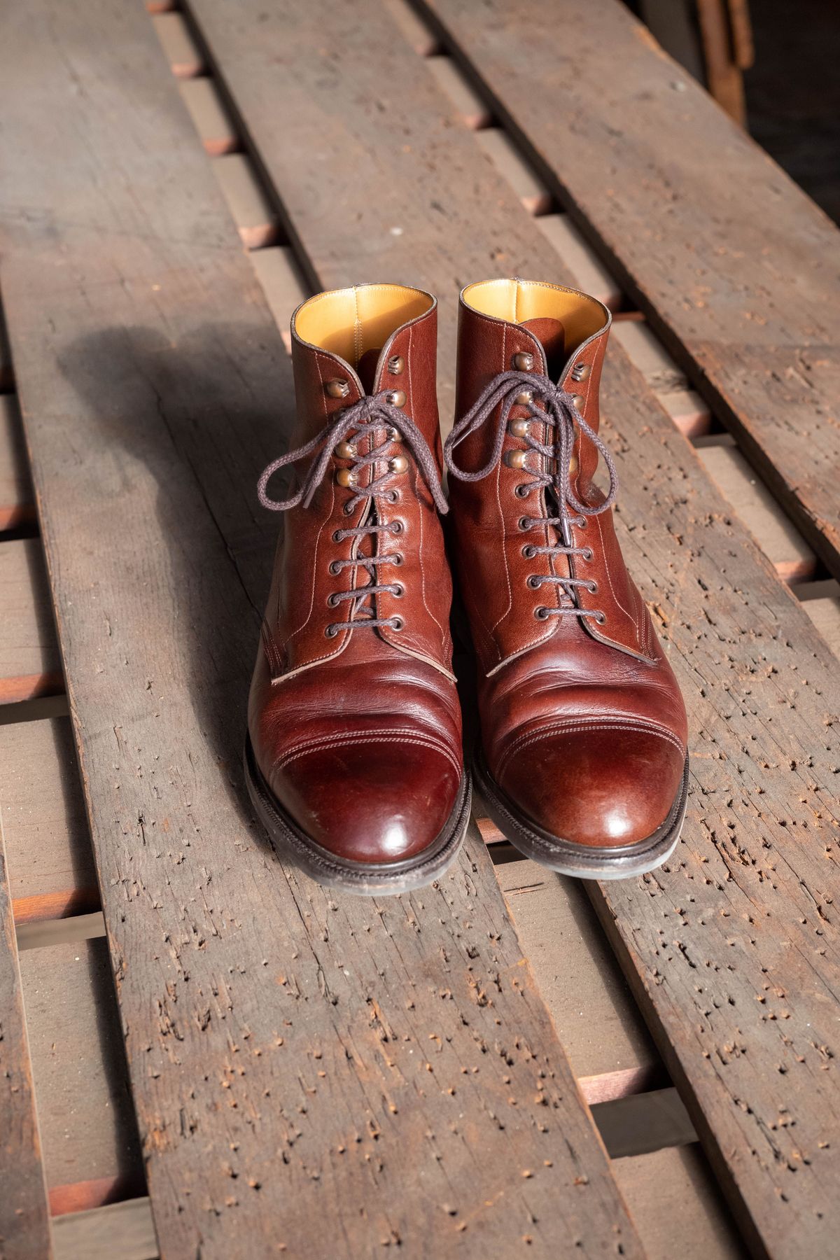 Photo by patinathunderdome on November 5, 2021 of the Edward Green Ambleside in Horween Bracken Lux Calfskin.