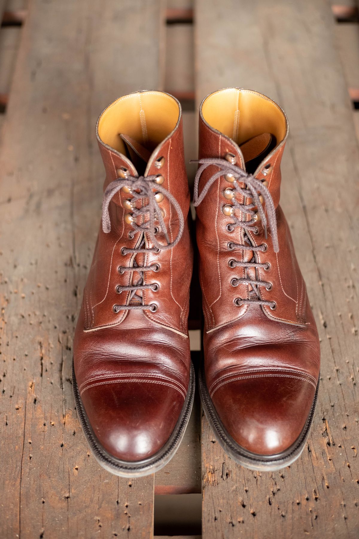 Photo by patinathunderdome on December 3, 2021 of the Edward Green Ambleside in Horween Bracken Lux Calfskin.