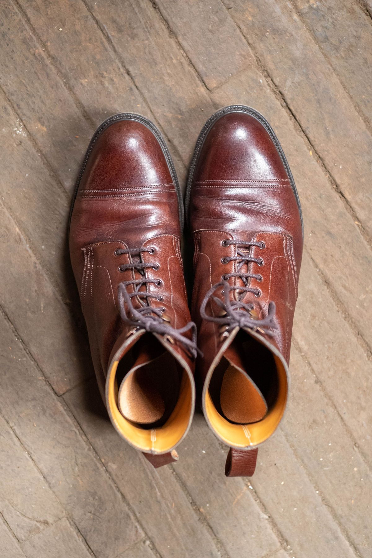 Photo by patinathunderdome on December 3, 2021 of the Edward Green Ambleside in Horween Bracken Lux Calfskin.
