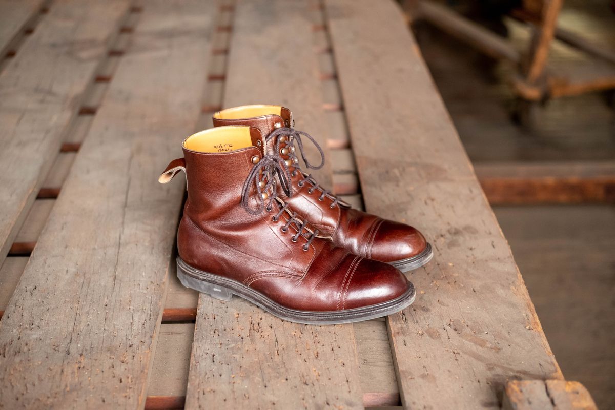 Photo by patinathunderdome on December 3, 2021 of the Edward Green Ambleside in Horween Bracken Lux Calfskin.