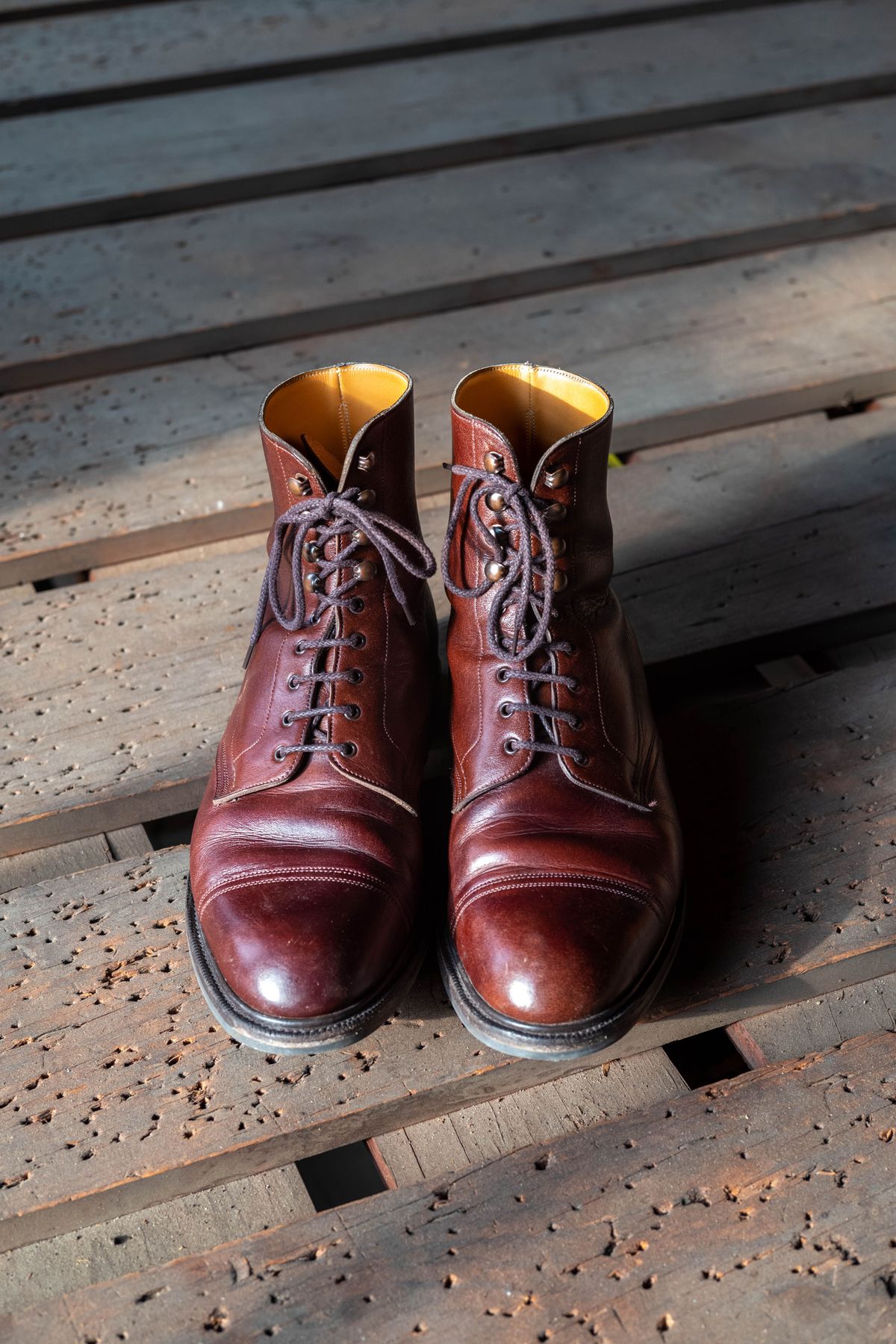 Photo by patinathunderdome on January 6, 2022 of the Edward Green Ambleside in Horween Bracken Lux Calfskin.