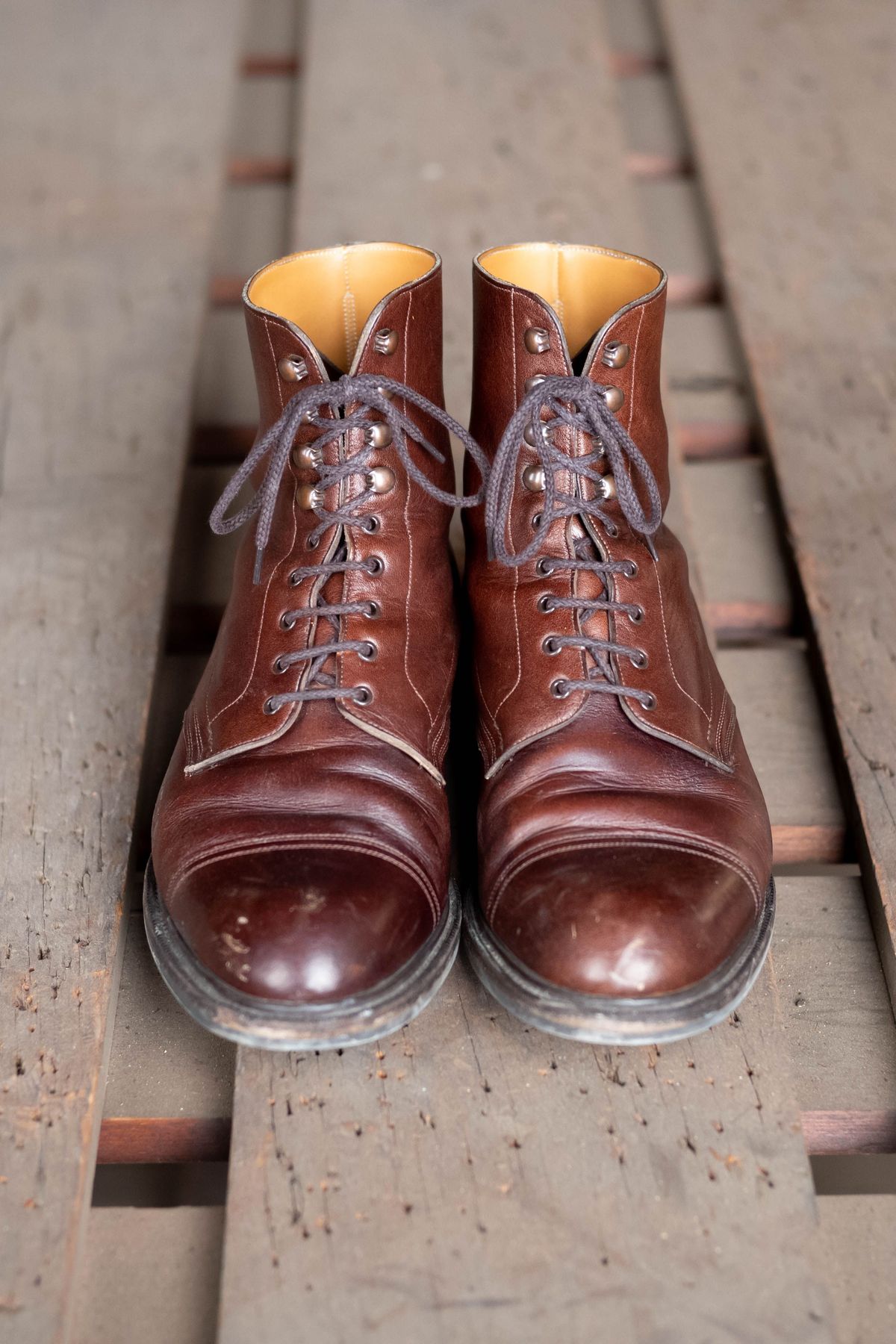 Photo by patinathunderdome on February 4, 2022 of the Edward Green Ambleside in Horween Bracken Lux Calfskin.