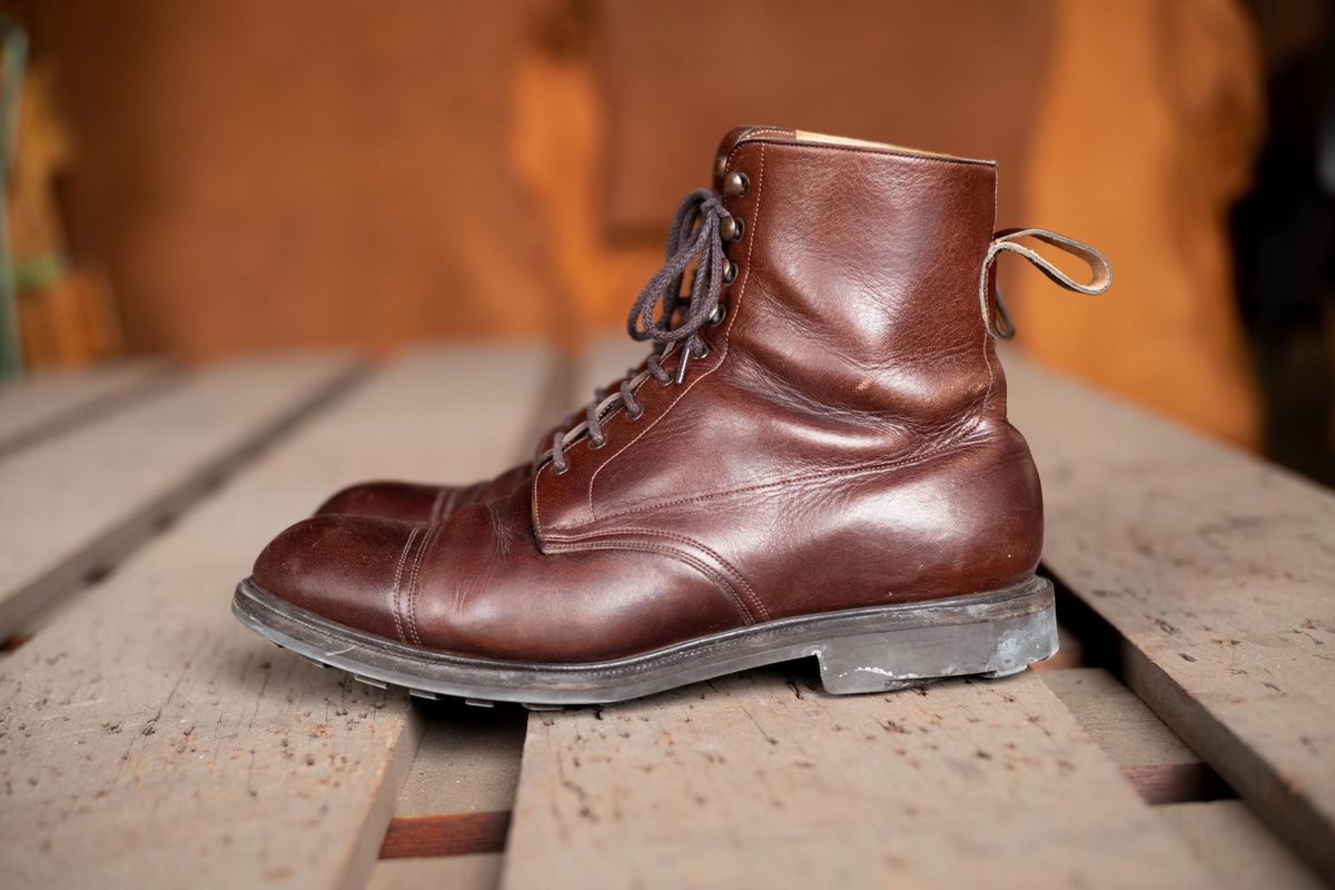 Photo by patinathunderdome on February 4, 2022 of the Edward Green Ambleside in Horween Bracken Lux Calfskin.