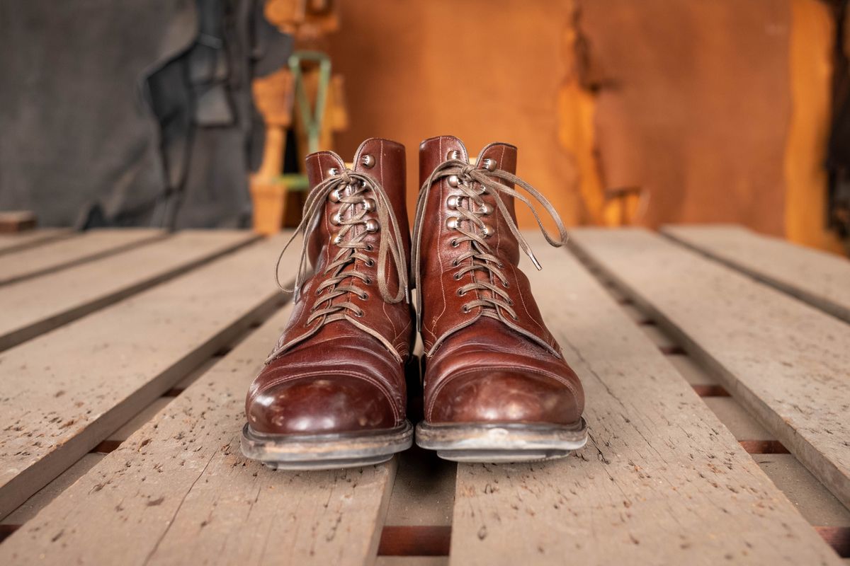 Photo by patinathunderdome on April 7, 2022 of the Edward Green Ambleside in Horween Bracken Lux Calfskin.