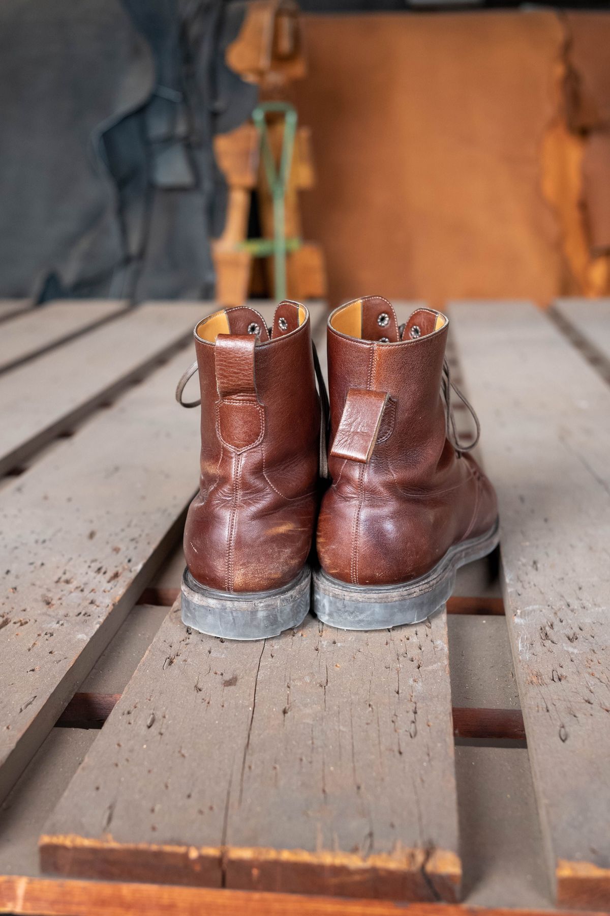 Photo by patinathunderdome on April 7, 2022 of the Edward Green Ambleside in Horween Bracken Lux Calfskin.