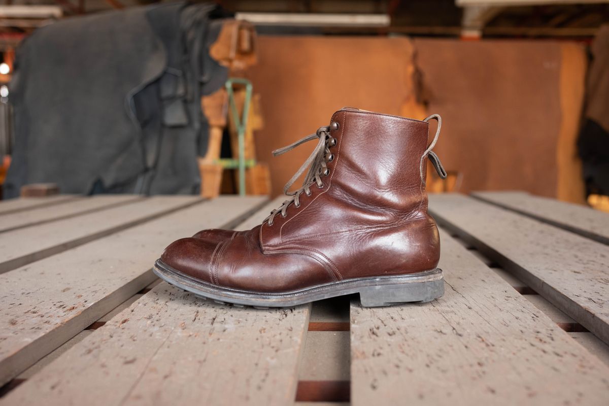 Photo by patinathunderdome on May 4, 2022 of the Edward Green Ambleside in Horween Bracken Lux Calfskin.