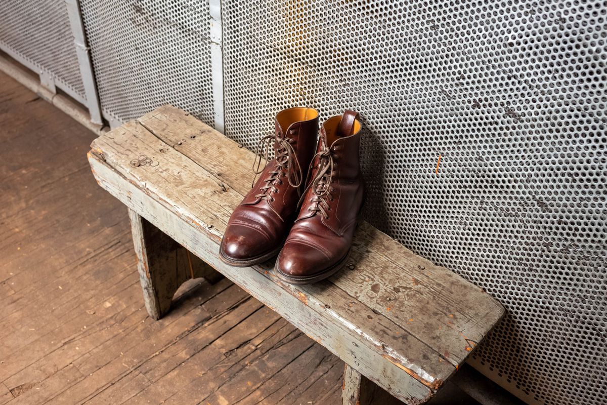 Photo by patinathunderdome on May 4, 2022 of the Edward Green Ambleside in Horween Bracken Lux Calfskin.