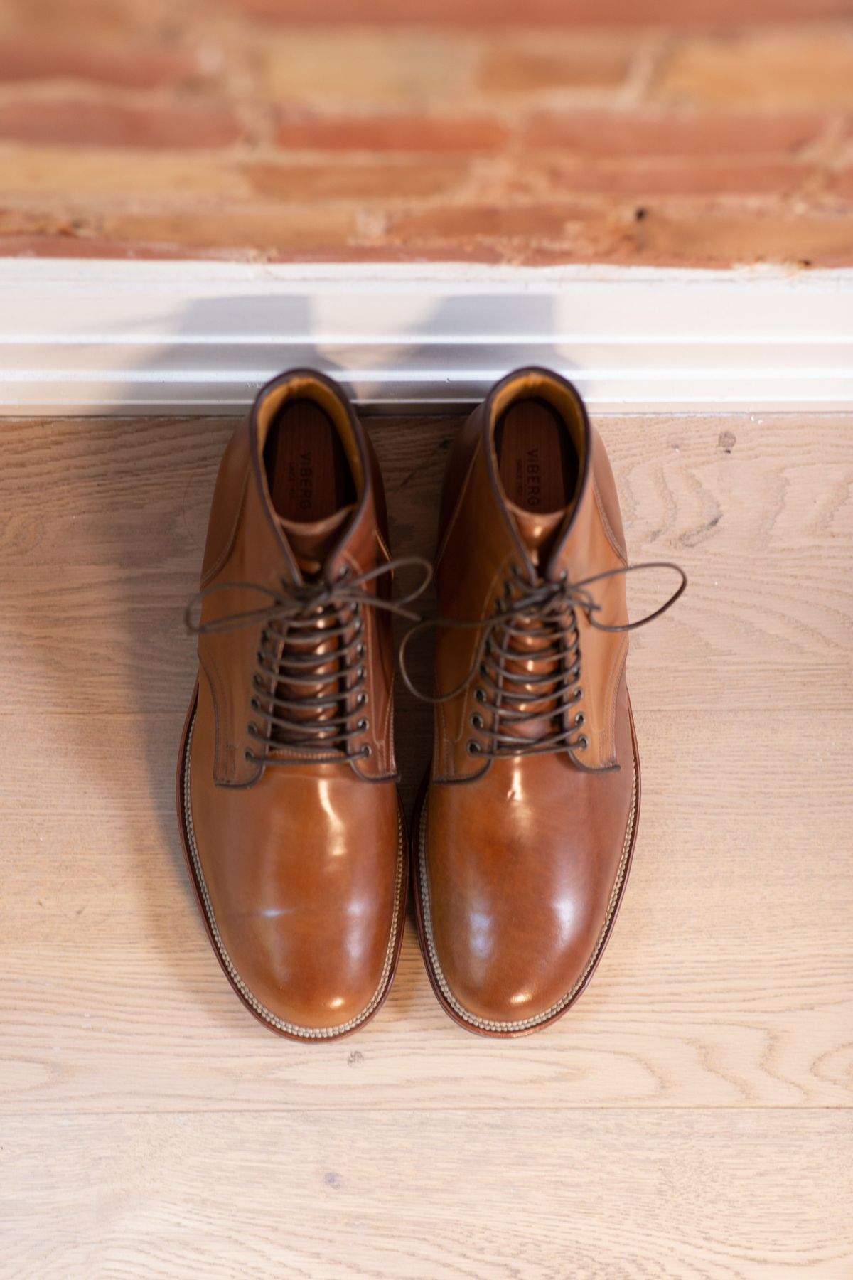 Photo by patinathunderdome on October 1, 2021 of the Viberg Service Boot in Horween Bourbon Shell Cordovan.