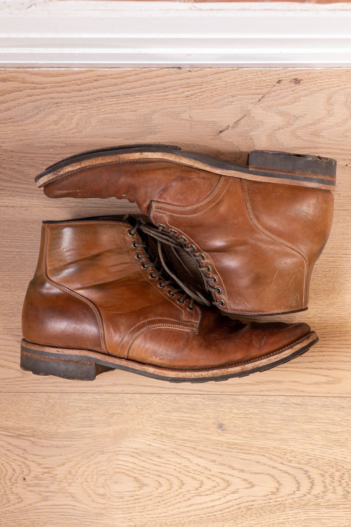 Photo by patinathunderdome on December 3, 2021 of the Viberg Service Boot in Horween Bourbon Shell Cordovan.