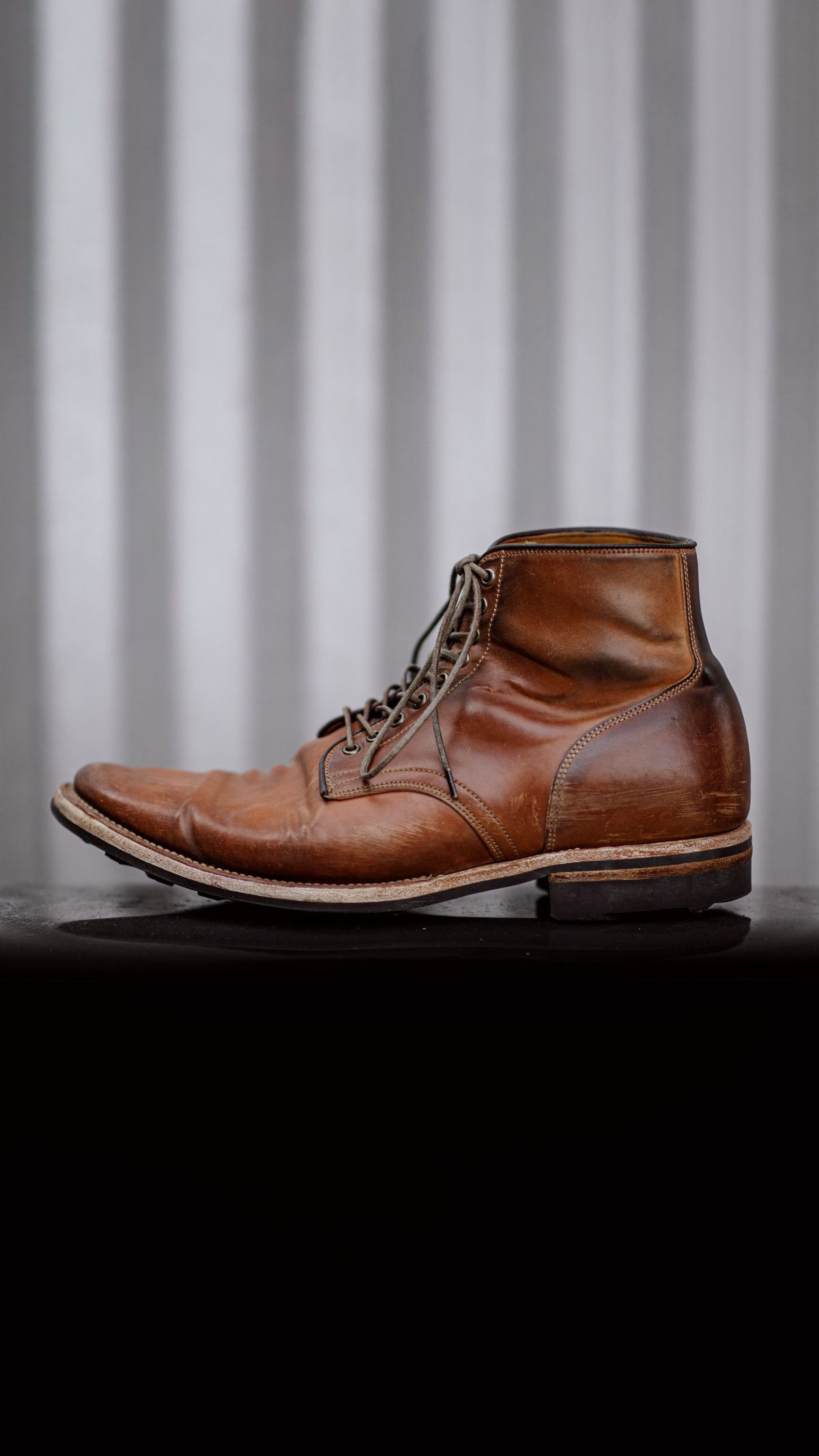 Photo by patinathunderdome on February 5, 2022 of the Viberg Service Boot in Horween Bourbon Shell Cordovan.
