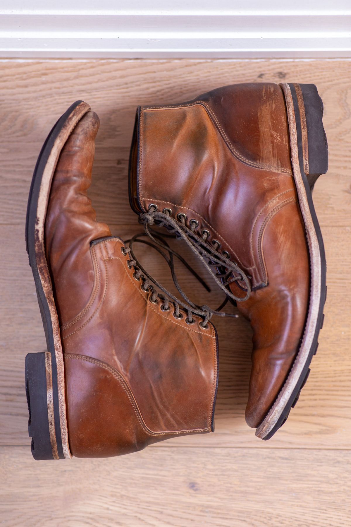 Photo by patinathunderdome on February 5, 2022 of the Viberg Service Boot in Horween Bourbon Shell Cordovan.