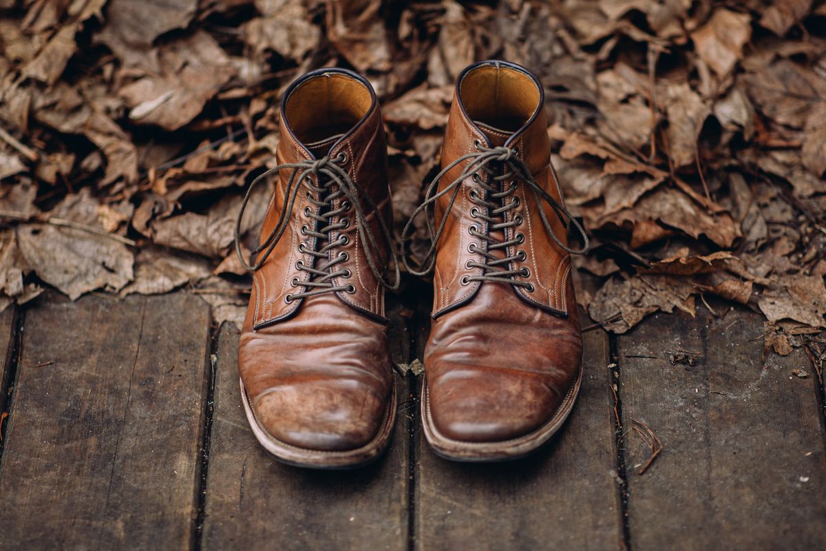 Photo by patinathunderdome on April 5, 2022 of the Viberg Service Boot in Horween Bourbon Shell Cordovan.