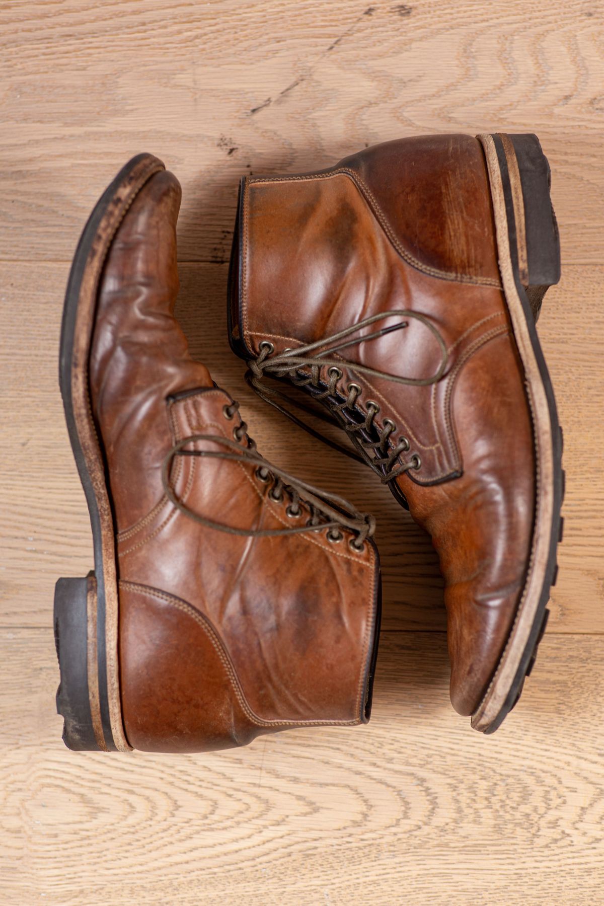 Photo by patinathunderdome on April 5, 2022 of the Viberg Service Boot in Horween Bourbon Shell Cordovan.