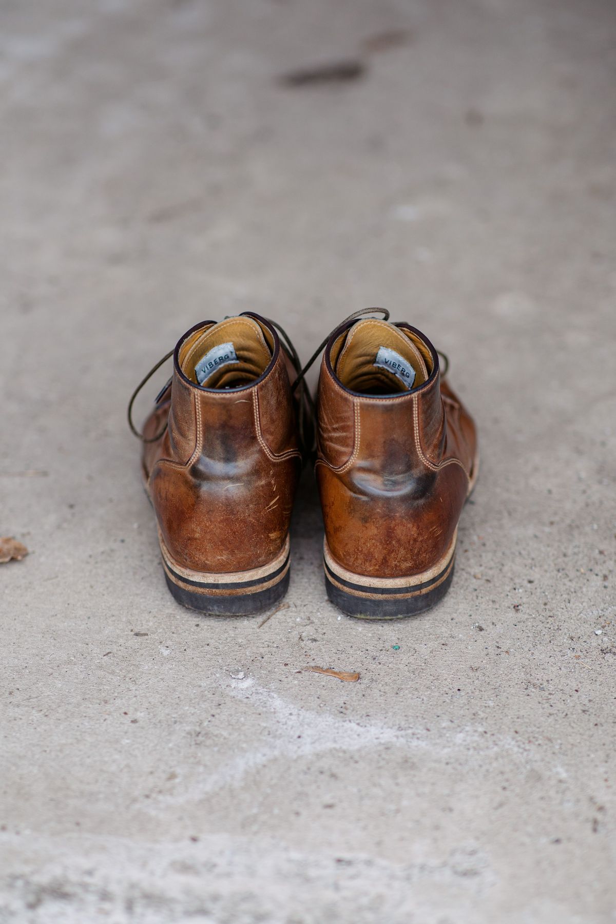 Photo by patinathunderdome on May 3, 2022 of the Viberg Service Boot in Horween Bourbon Shell Cordovan.